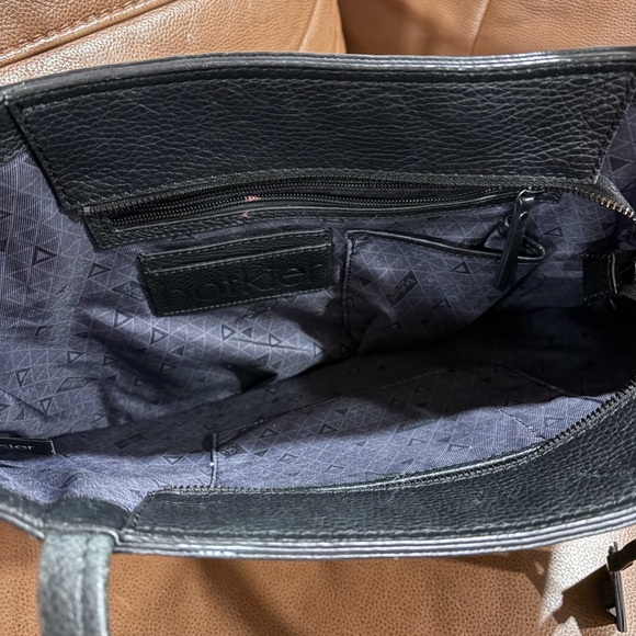 Botkier Black and Cream Croc-Embossed Tote - Picture 4 of 5